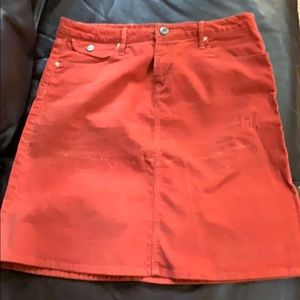 Gap 1969 Orange Courdoroy Fine wale midi skirt